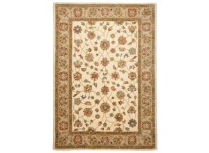 Wollteppich THEKO "Royal Ziegler 503", beige, B:90cm H:14mm L:160cm, Schurwolle, Teppiche, reine Wolle, handgetuftet, Orient-Optik, mit Bordüre