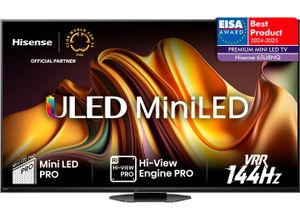 HISENSE Mini-LED-Fernseher "75U8NQ", D (A-G), schwarz, 75, Fernseher, 4KUHD, ULED, Mini LED