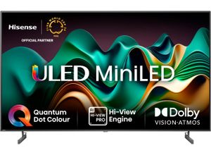 HISENSE Mini-LED-Fernseher "75U6NQ", E (A-G), schwarz, 75, Fernseher, 4KUHD, ULED, Mini LED