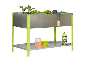 Simonrack Hochbeet SIMONGARDEN URBAN TOP Metall silber, grün rechteckig 90,0 x 85,0 cm