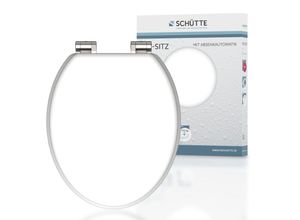 Schütte MDF WC Sitz SPIRIT WHITE, Toilettendeckel mit Absenkautomatik