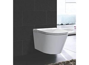 Fukana Premium Dusch-WC 061953400 Komplettanlage, spülrandlos, mit Absenkautomatik, weiß