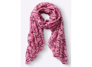 Modetuch HEINE, Damen, pink, Baumwollmischung, Modetücher