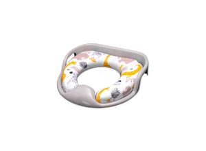 Lorelli Toilettensitz weich, Handgriffe, gepolstertes Sitzkissen, Spritzschutz grau