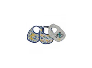 Cangaroo Babylatz 3er Set Kay Selbstverschluss, waschbar, wasserfest, ab Geburt blau