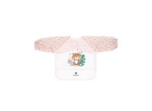 Kikkaboo Babylatz Savanna langarm mit Krümelfänger, wasserdicht, Selbstverschluss pink