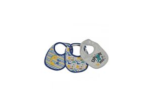 Cangaroo Babylatz 3er Set Kay Selbstverschluss, waschbar, wasserfest, ab Geburt blau