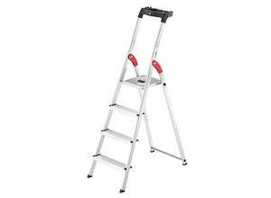 Hailo Haushaltsleiter L60 StandardLine alu 4 Sprossen, H: 161,0 cm