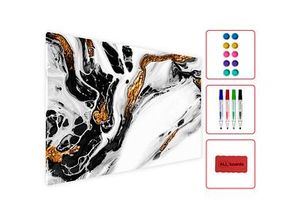 ALLboards Magnettafel 60,0 x 40,0 cm Marmor gold/weiß
