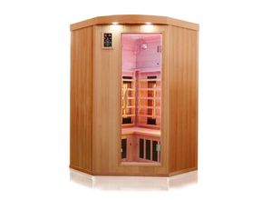 Dewello® Infrarotkabine Infrarotsauna LAKEFIELD 2 120cm x 120cm inkl. 5 Vollspektrumstrahler, 5 Karbonstrahler, LED