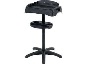 Elektrogrill TEPRO "Bluefield", schwarz, B:62cm H:90cm T:62cm, Kontaktgrill_Standgrill_Tischgrill_Teppanyakigrill, Warmhaltefläche: ca. 39 x 8,5 cm