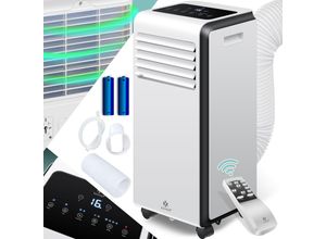 KESSER® Klimaanlage Mobiles Klimagerät 4in1 kühlen Luftentfeuchter lüften Ventilator Mobil Klima mit Montagematerial, Fernbedienung & Timer Nachtmodus & 360° Rollen