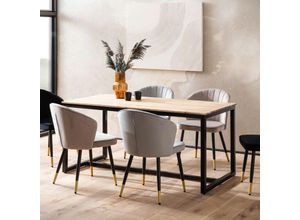 Esszimmertisch FineBuy Esstisch 120 cm