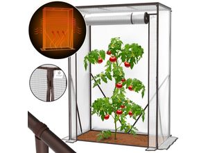 KESSER® Premium Tomatengewächshaus Foliengewächshaus, Gewächshaus klein, Tomatenhaus, Treibhaus mit Tür zum Aufrollen - 100 x 50 x 150 cm Frühbeet, Gemüse, Blumen, Obst, Garten