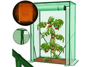 KESSER® Premium Tomatengewächshaus Foliengewächshaus, Gewächshaus klein, Tomatenhaus, Treibhaus mit Tür zum Aufrollen - 100 x 50 x 150 cm Frühbeet, Gemüse, Blumen, Obst, Garten