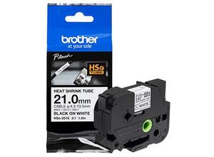 brother Schrumpfschlauch HSe-251E HSE251E, 21 mm schwarz auf weiß