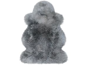 Fellteppich HEITMANN FELLE "Lammfell farbig - Premium Qualität" Gr. 41, grau, B:68cm H:70mm L:100cm, Lammfell, Teppiche, echtes Austral. Lammfell, besonders dicht & weich, Wohnzimmer