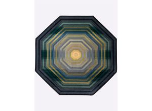 Teppich HEINE HOME Gr. 1, bunt (grau, grün, blau), H:10mm, Polypropylen, Polypropylen, Teppiche, Kurzflorteppich Teppich Webteppich Flachgewebeteppich