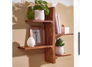 Wandregal FineBuy Hängeregal Holz Massiv