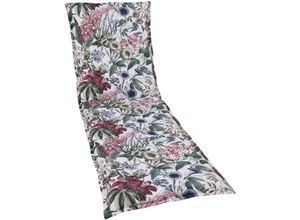 Liegenauflage GO-DE, beige (natur, grün), B:60cm H:7cm T:190cm, Baumwolle, Polyester, Polyurethan, Polsterauflagen, Maße ca.: 60 cm x 190 cm x 7 cm