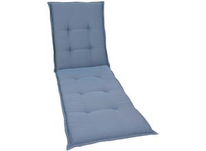 Liegenauflage GO-DE, blau, B:60cm H:7cm T:190cm, Polyester, Polyurethan, Polsterauflagen, Maße ca.: 60 cm x 190 cm x 7 cm