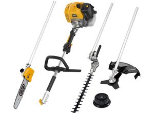 Benzin-Freischneider TEXAS "Kombigerät BCU33M", schwarz, Motorsensen, 4-in-1 Trimmen, Schneiden, Sägen, Heckenpflege