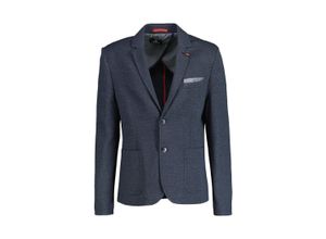 Jerseysakko LERROS "LERROS Jersey Sakko", Herren, Gr. 46, blau (navy), 75% Polyester, 22% Viskose, 3% Elasthan, Sakkos