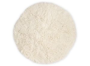 Wollteppich THEKO "Flokos 2", beige (natur), B:140cm H:70mm L:140cm Ø:140cm, Wolle, Teppiche, original griechischer Flokati, Hochflor, Uni Farben, reine Wolle
