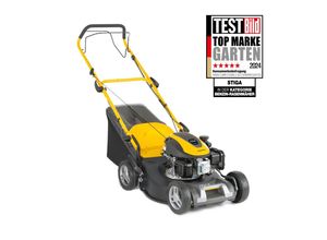 Benzinrasenmäher STIGA GARDEN "COMBI 48 S", gelb, B:155cm H:56,5cm T:123cm, Rasenmäher, Radantrieb, 3-in-1 Schnittsystem