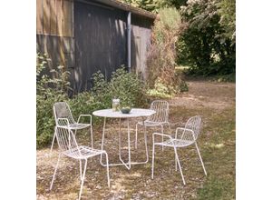 Runder Gartentisch Premium-Terrazzo und Metall
