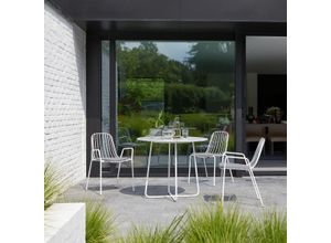 Runder Gartentisch Premium-Terrazzo und Metall