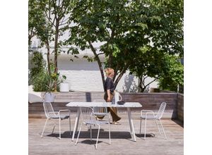 Rechteckiger Gartentisch Premium-Terrazzo und Metall