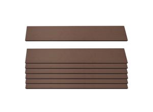 7er Set Latten für WPC-Sichtschutz Savoie, Bretter Windschutz, ca. 1qm, MVG-zertifiziert ~ 90cm, braun