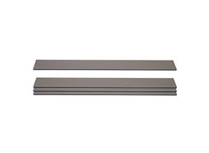 4er Set Latten für WPC-Sichtschutz Savoie, Bretter Windschutz, ca. 1qm ~ 180cm, grau