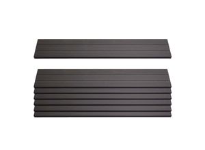 7er Set Latten für WPC-Sichtschutz Savoie, Bretter Windschutz, ca. 1qm, MVG-zertifiziert ~ 90cm, anthrazit