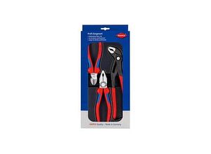 KNIPEX Zangen-Set Profi 00 20 09 V01 Kombizange - 180 mm, Seitenschneider - 160 mm, 1 Wasserpumpenzange Cobra® 250 mm
