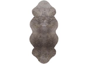 Fellteppich HEITMANN FELLE "Lammfell KK 1,5 - Premium Qualität" Gr. 41, grau (taupe), B:68cm H:70mm L:140cm, Lammfell, Teppiche, echtes Austral. Lammfell, besonders weich, auch ideal als Bettvorleger