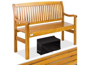 KESSER® Gartenbank Holz Holzbank wetterfest Für 3 bis 4 Personen Parkbank aus Massivholz Sitzbank 320 kg belastbar Balkonbank Bank für Balkon Terrasse & Garten inkl. Cover