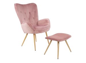 Albatros Ohrensessel mit Hocker YORK,