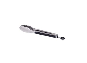Paella World Edelstahl BBQ-/Grill-Zange 23 cm Feststeller gummiert gezahnte Greifer hochwertige Qualität ergonomische Form