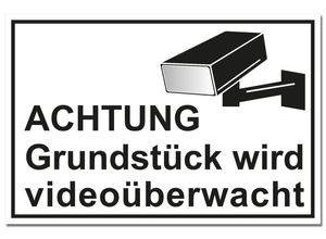 Hinweisschild "Videoüberwachung!"