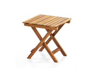 Akazienholz Gartenklapptisch Beistelltisch 38 cm FSC