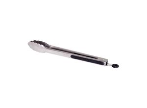 Paella World Edelstahl BBQ-/Grill-Zange 31 cm mit Feststeller, gummiertem Griff