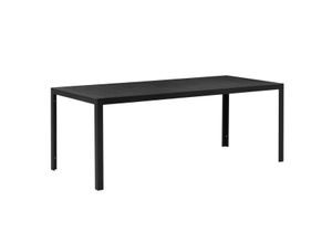 Gartentisch Aluminium Tisch Garten Terrasse Holz-Kunststoff WPC Non-Wood schwarz