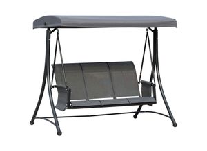 3-Sitzer Hollywoodschaukel Gartenschaukel mit Sonnendach Aluminium