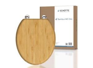 Bambus WC Sitz NATURAL BAMBOO, Toilettendeckel, Klodeckel, Toilettensitz