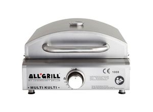 Paella World Multi-Kulti® portabler Grill-Pizzaofen 42x51x25cm, 8.5kg, 3.8kW, Edelstahl, Zubehör