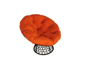 Happy Home Moon Chair Rattansessel Sitzsessel orange/rot