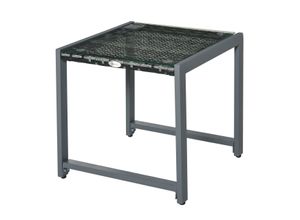 Gartentisch Garten Beistelltisch Tisch Gartenmöbel Polyrattan Hartglas