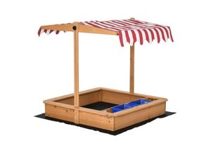 Sandkasten Sandkiste mit Dach Holz Bodenloses Design Matsch-Bereich